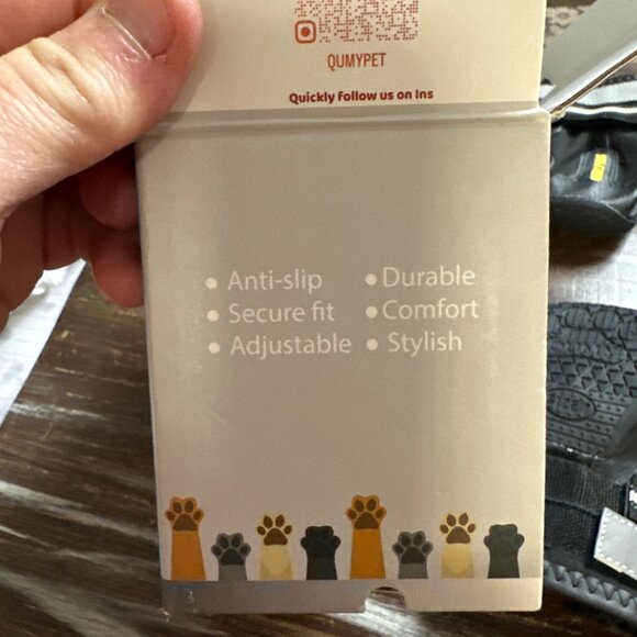 Qumy pet boots black size 7 - Picture 4 of 4